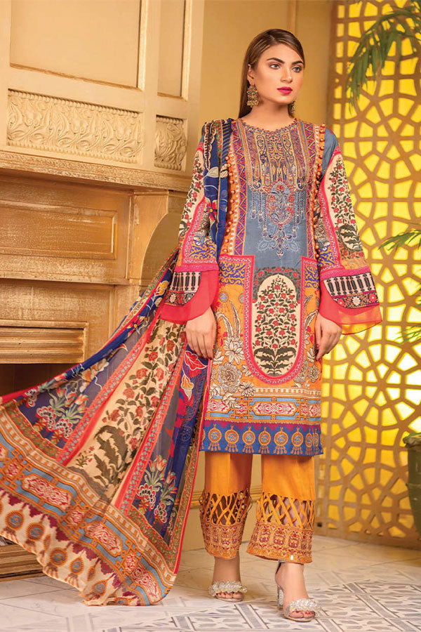 Adan`s Arwa Print Emb Suvic`21 D#10