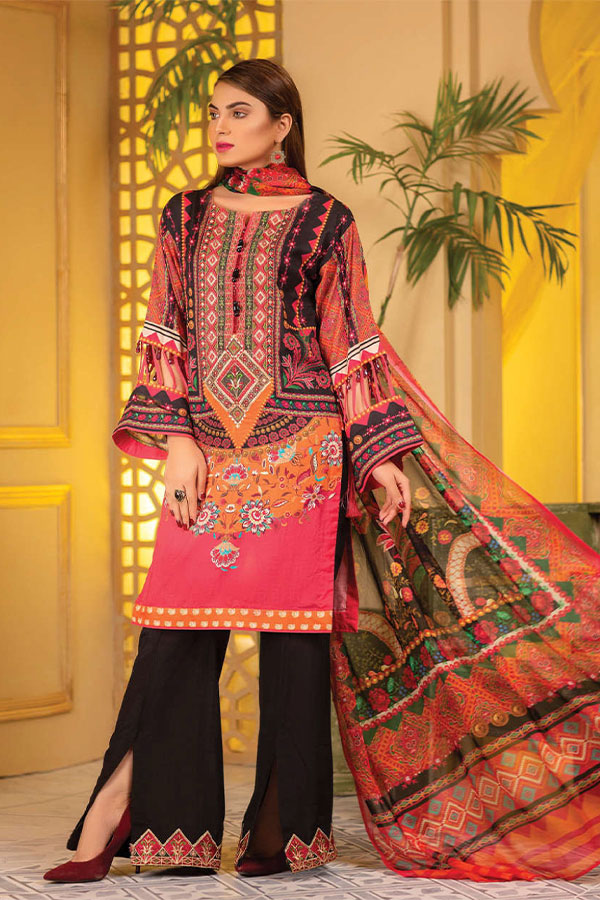 Adan`s Arwa Print Emb Suvic`21 D#05