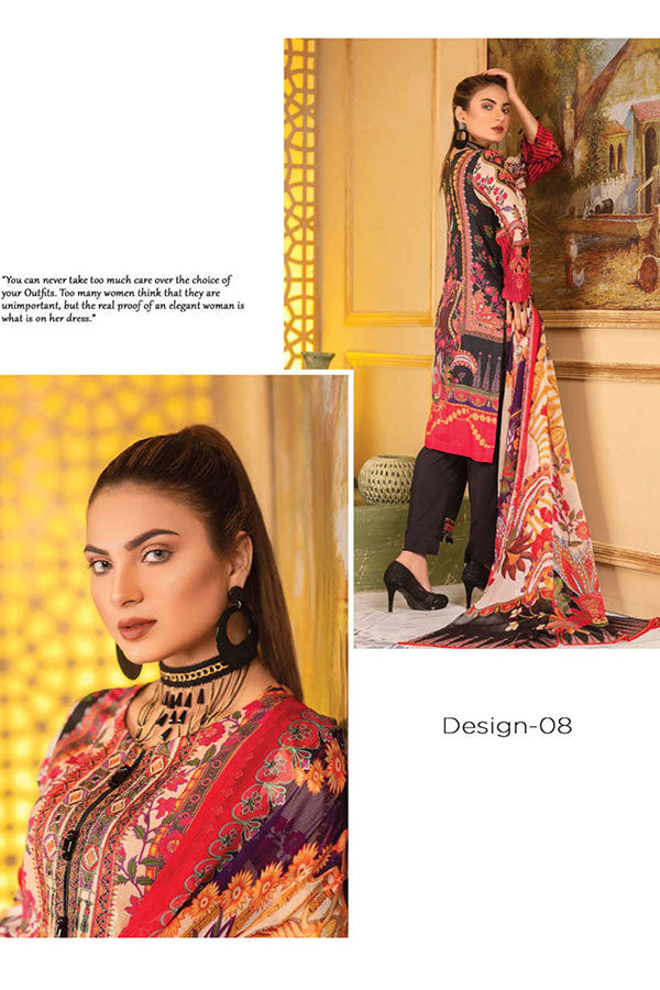 Adan`s Arwa Print Emb Suvic`21 D#08