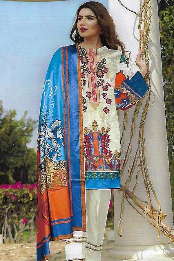 Shaista Azure Linen`21 D#HSU#114