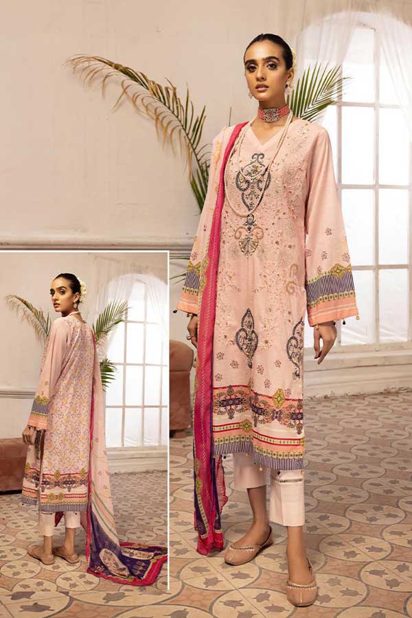 Smile Digital Print and Luxury Emb Lawn Collection - DESIGN-02 main image 0