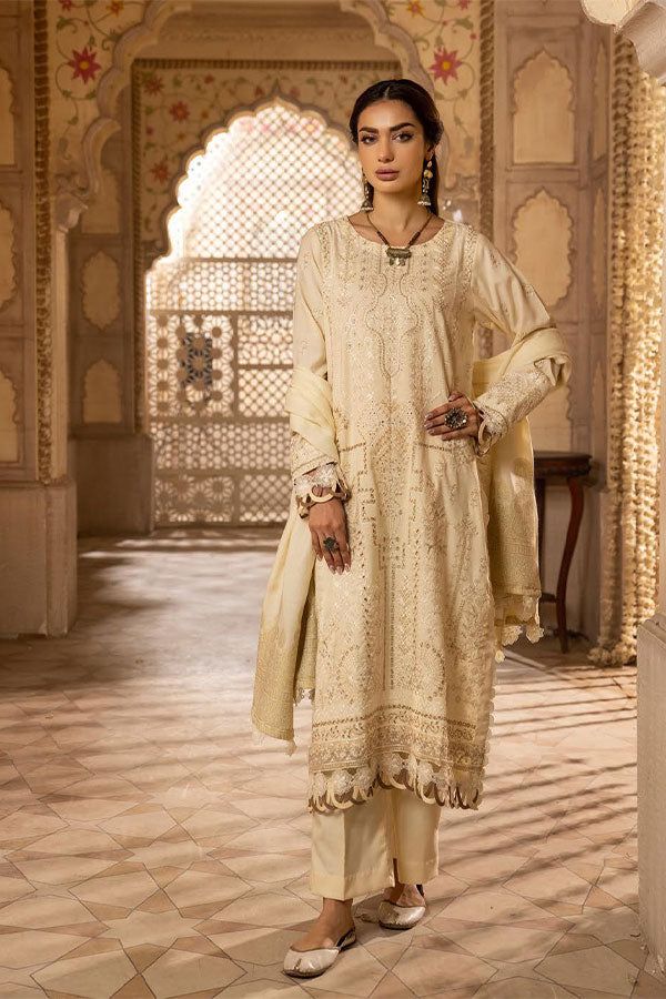 Shaista Semi Peach Jacquard'24 D#396