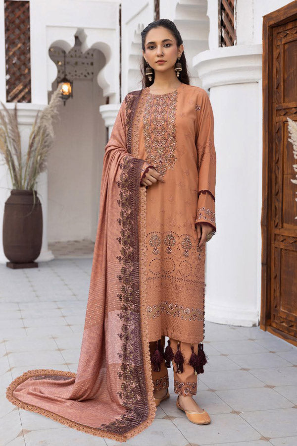 Shaista Shumaii Semi Peach`25 D#774