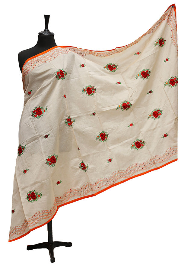 Silk Needle Work Dupatta D#1-01