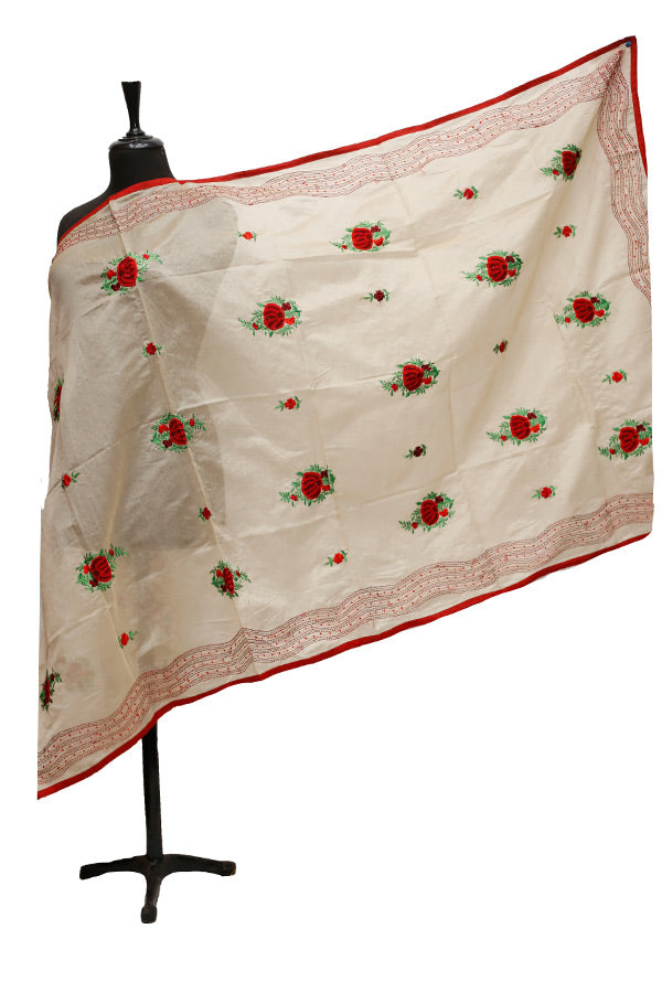 Silk Needle Work Dupatta D#1-16