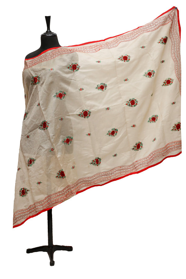 Silk Needle Work Dupatta D#1-21