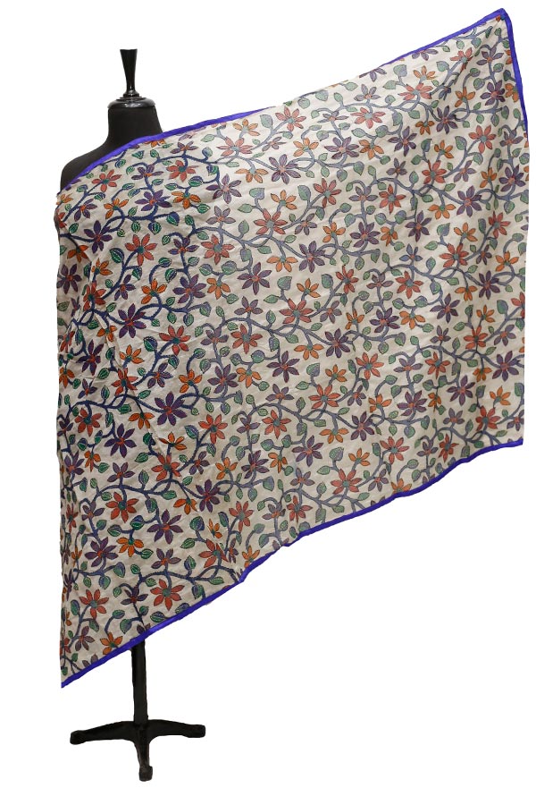 Silk Needle Work Dupatta D#1-26