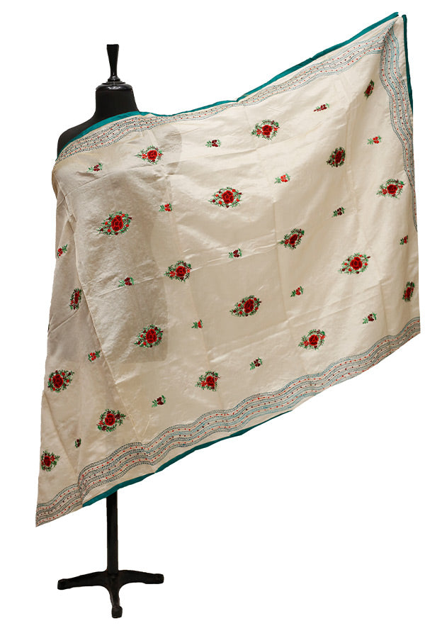 Silk Needle Work Dupatta D#1-33