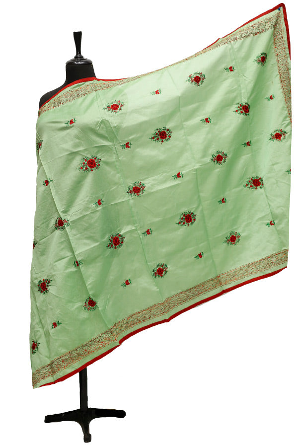 Silk Needle Work Dupatta D#1-34