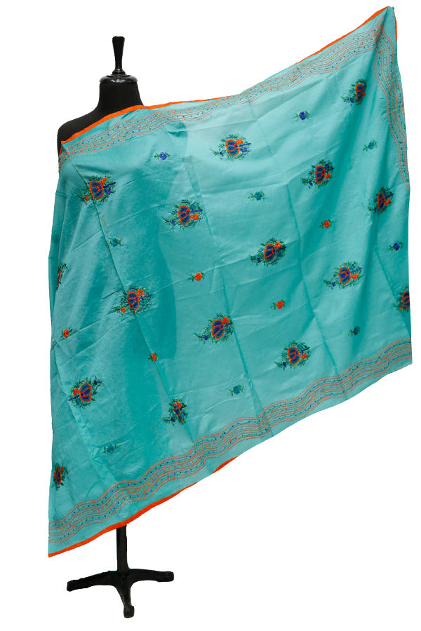 Silk Needle Work Dupatta D#1-46
