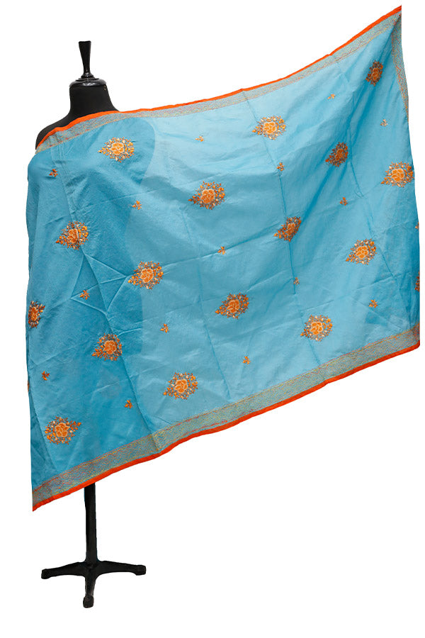 Silk Needle Work Dupatta D#1-05