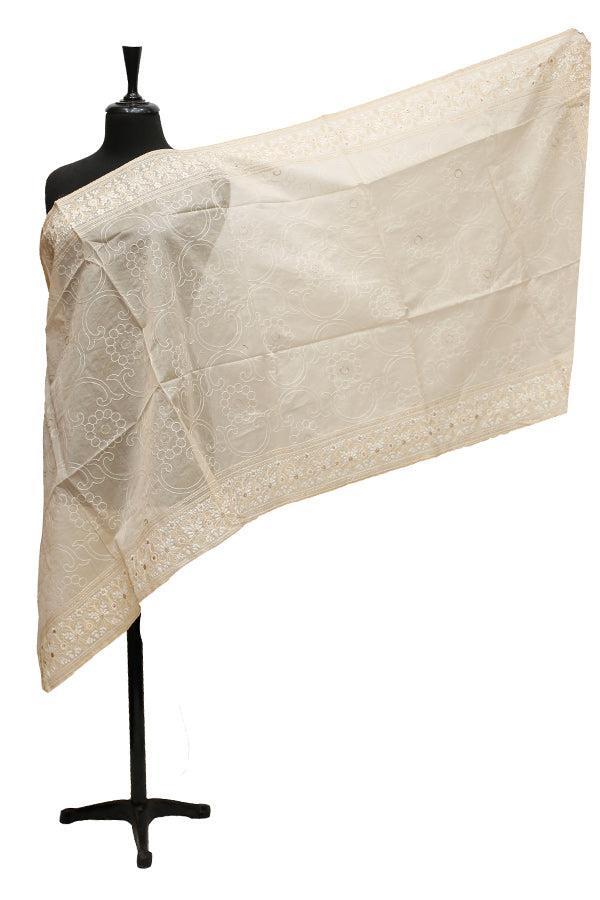 Tissue Emb Dupatta D#1-A