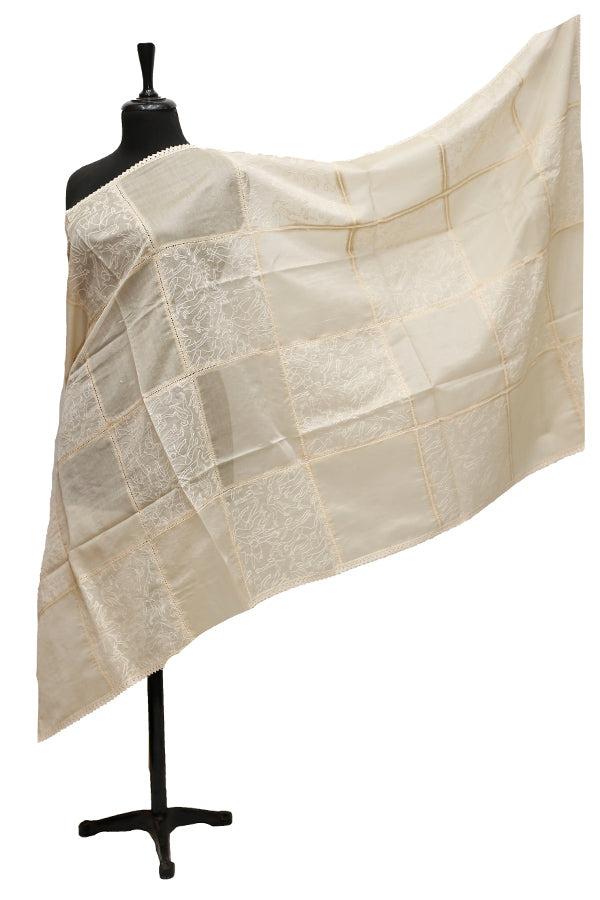 Tissue Emb Dupatta D#1-C
