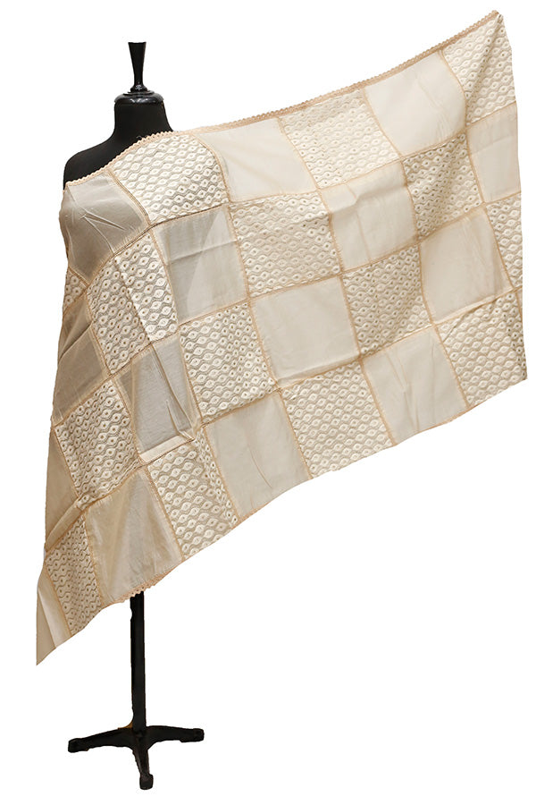 Tissue Emb Dupatta D#1-D