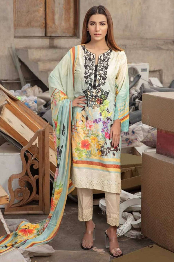 Johra Mahzala Chikenkari Linen`20 JH#588