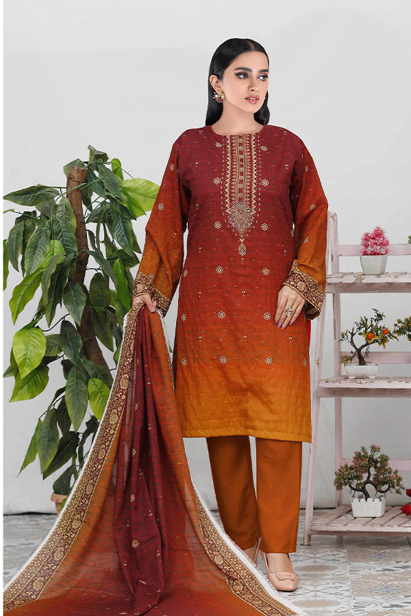 Bin Shahid Fancy Airjet Lawn`25 V#10 D Rust