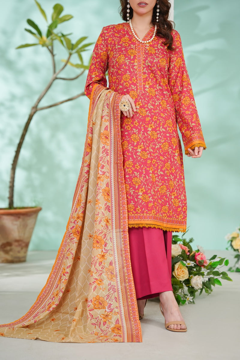 VS Daman Print Lawn`26 D#811 (T Pink)