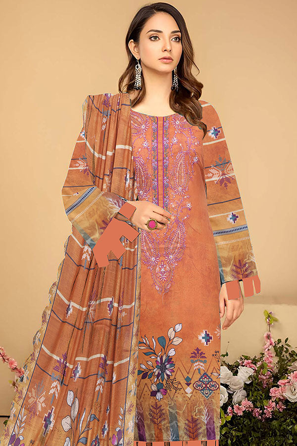 Zaib Tan Banarasi Lawn`25 (Vol-1017) D#07