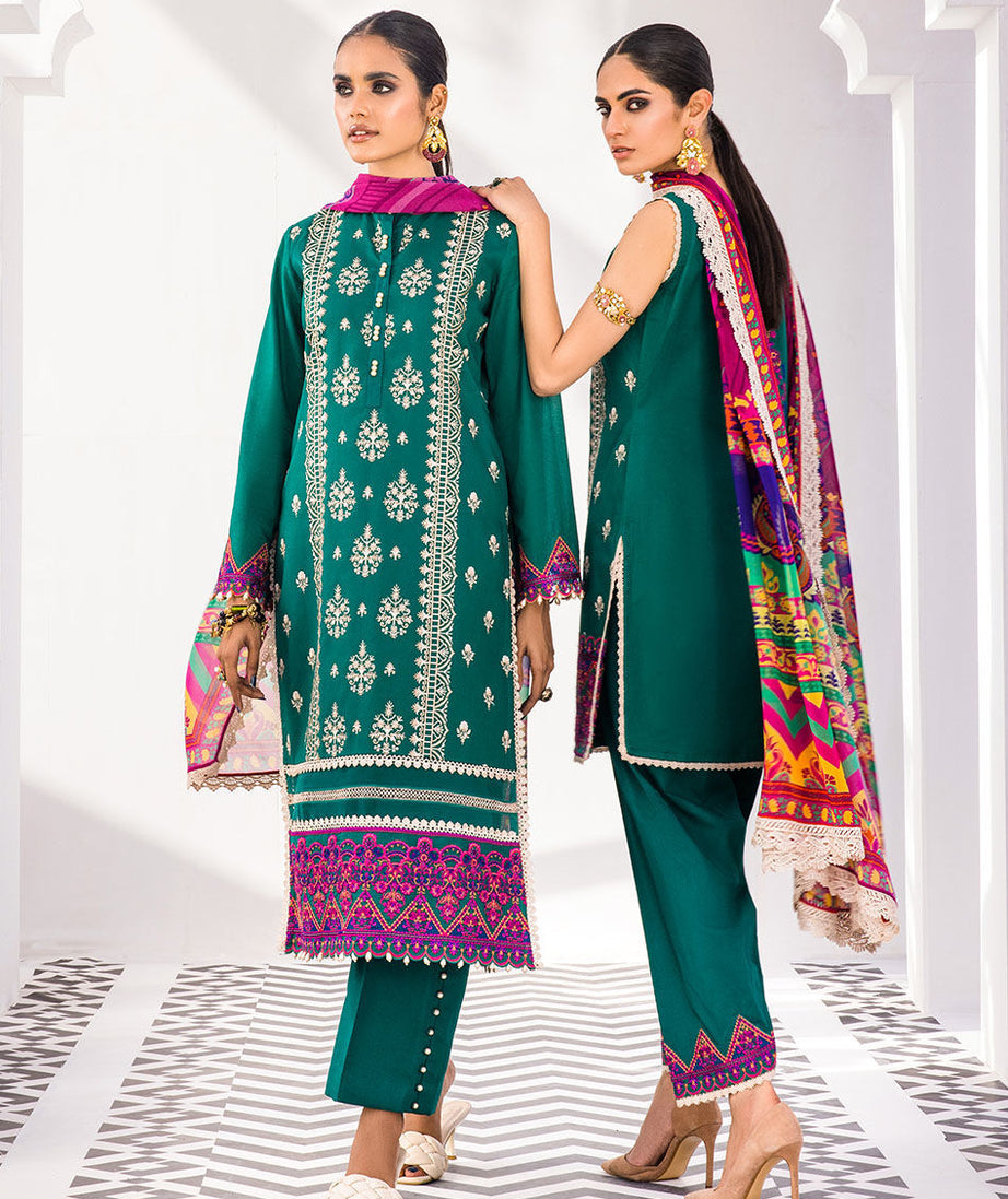 TAHRA By Zainab Chottani Eid Unstitched`22 D#03 (CRIMSON BREEZE)
