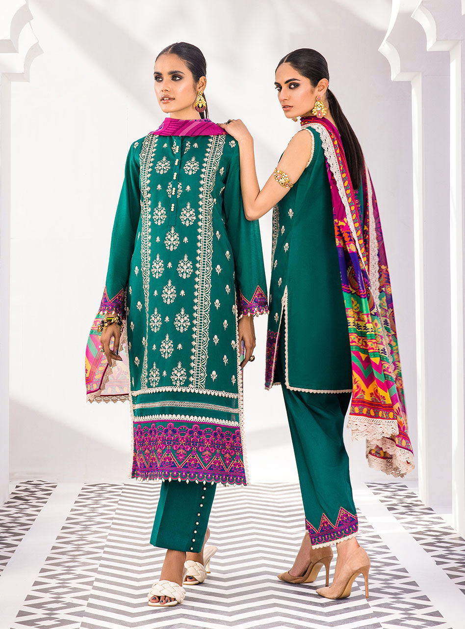 TAHRA By Zainab Chottani Eid Unstitched`22 D#03 (CRIMSON BREEZE)