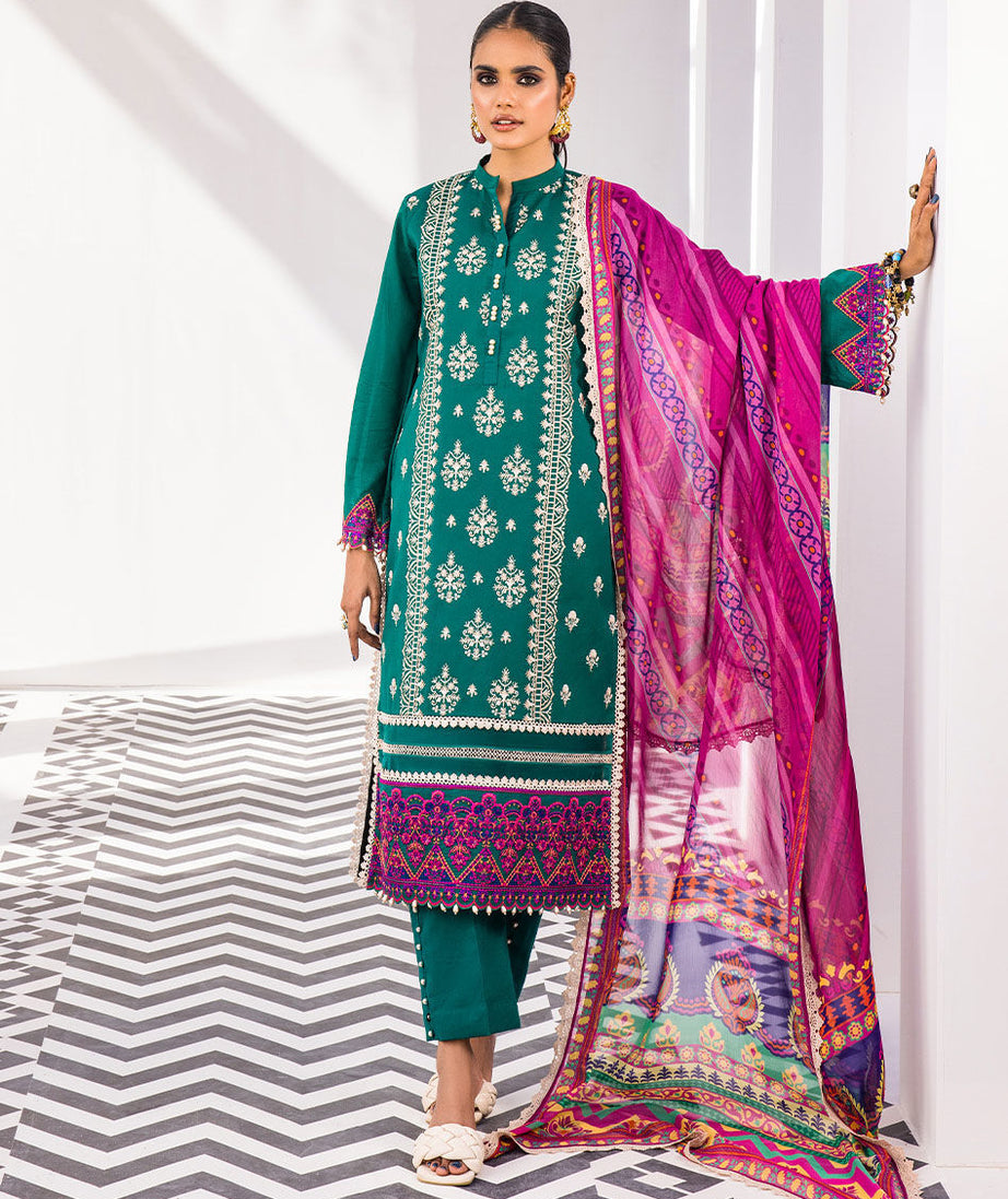 TAHRA By Zainab Chottani Eid Unstitched`22 D#03 (CRIMSON BREEZE)
