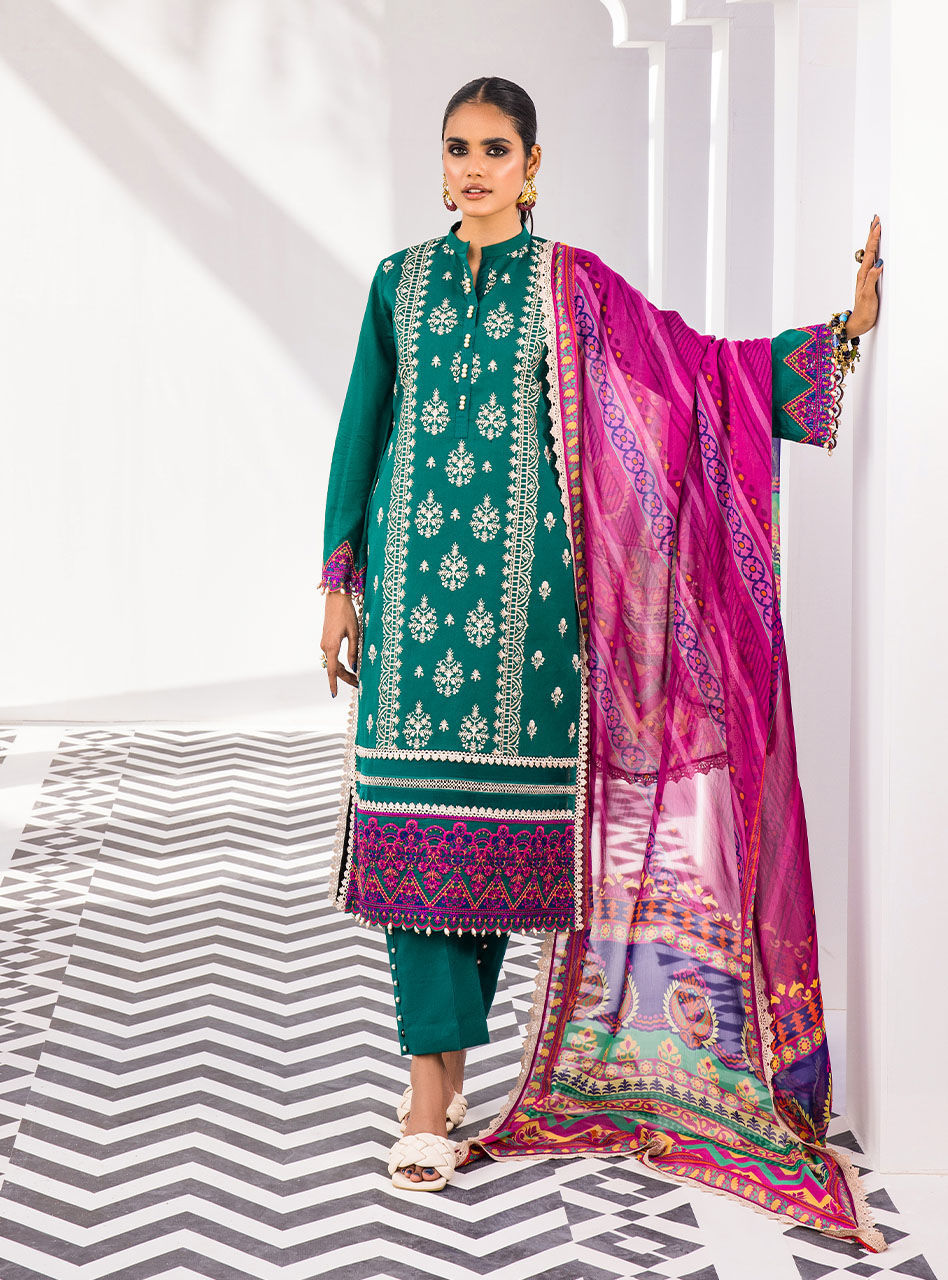 TAHRA By Zainab Chottani Eid Unstitched`22 D#03 (CRIMSON BREEZE)