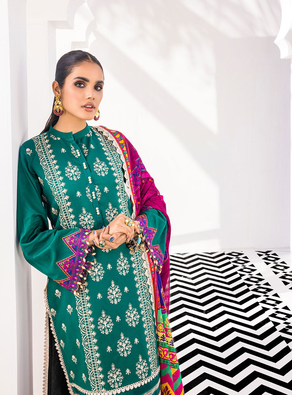 TAHRA By Zainab Chottani Eid Unstitched`22 D#03 (CRIMSON BREEZE)