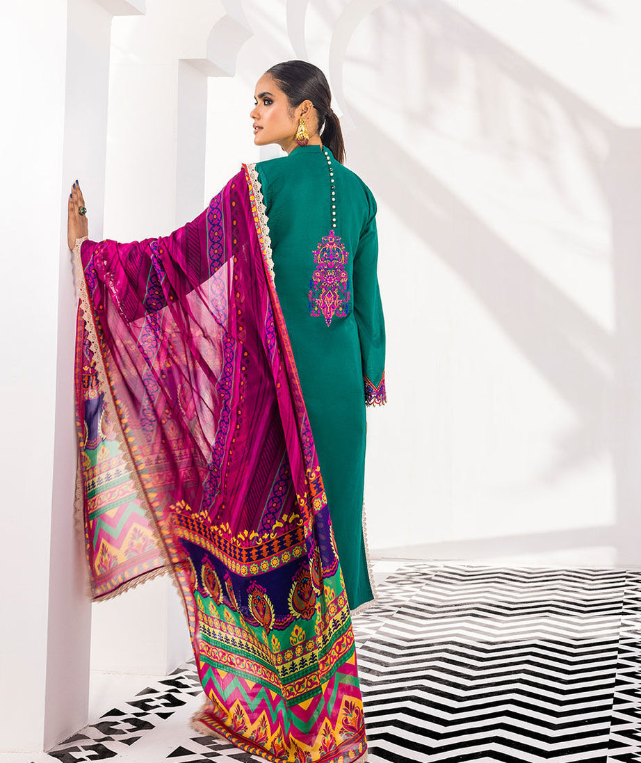 TAHRA By Zainab Chottani Eid Unstitched`22 D#03 (CRIMSON BREEZE)