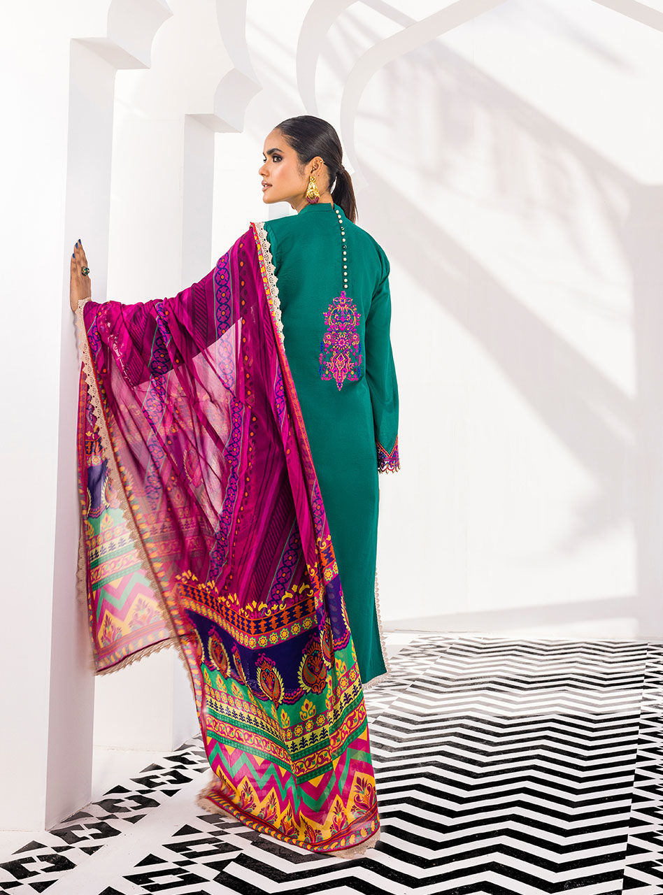 TAHRA By Zainab Chottani Eid Unstitched`22 D#03 (CRIMSON BREEZE)