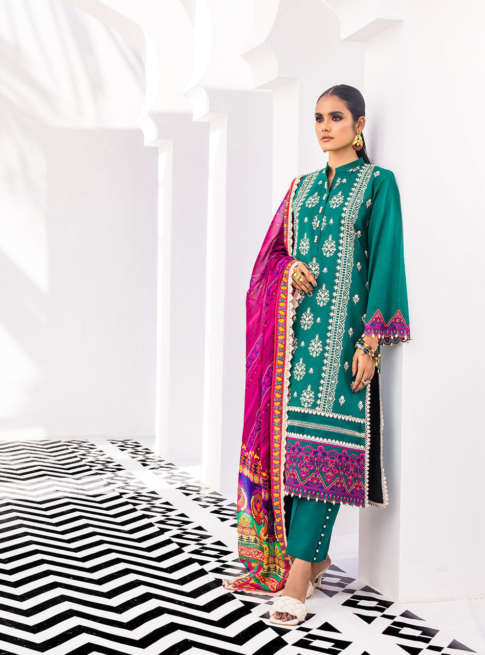 TAHRA By Zainab Chottani Eid Unstitched`22 D#03 (CRIMSON BREEZE)