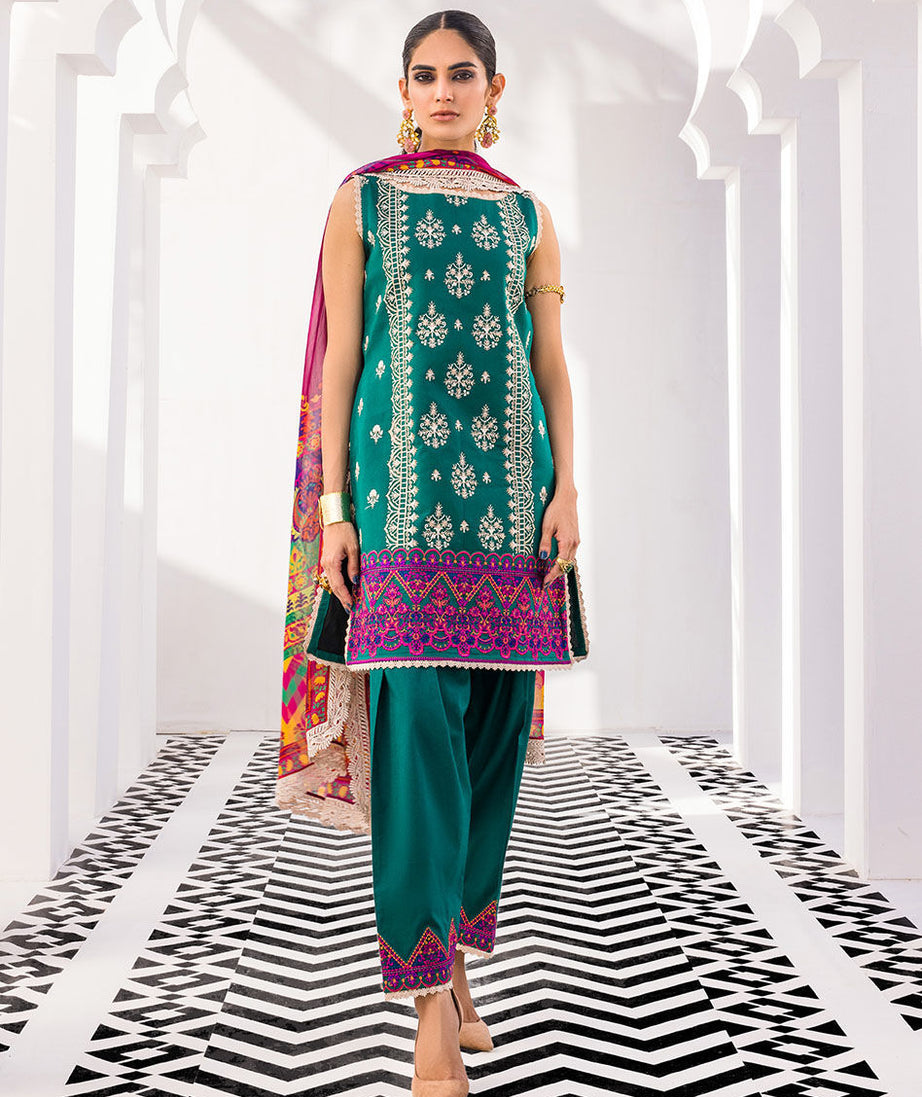 TAHRA By Zainab Chottani Eid Unstitched`22 D#03 (CRIMSON BREEZE)