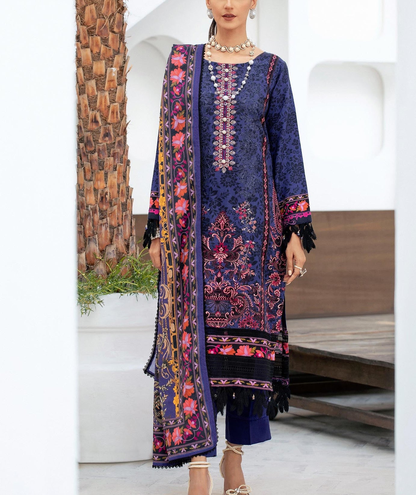 Lala Blossom Emb Linen`23 LW#0028