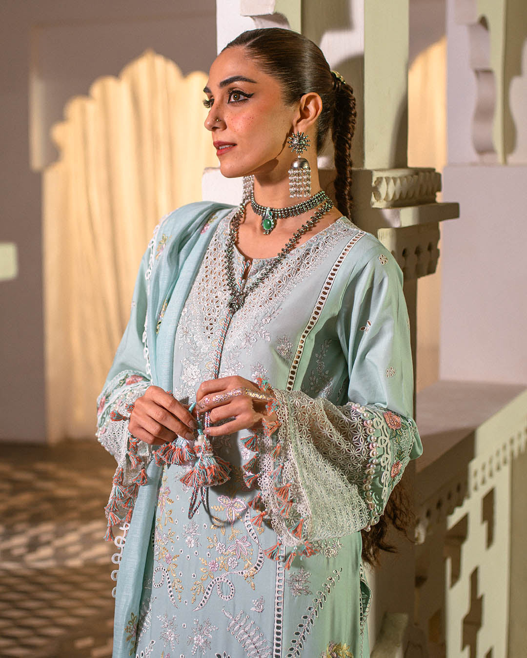 Sajna Luxury Festive Lawn'25 D#01 (Ersa)