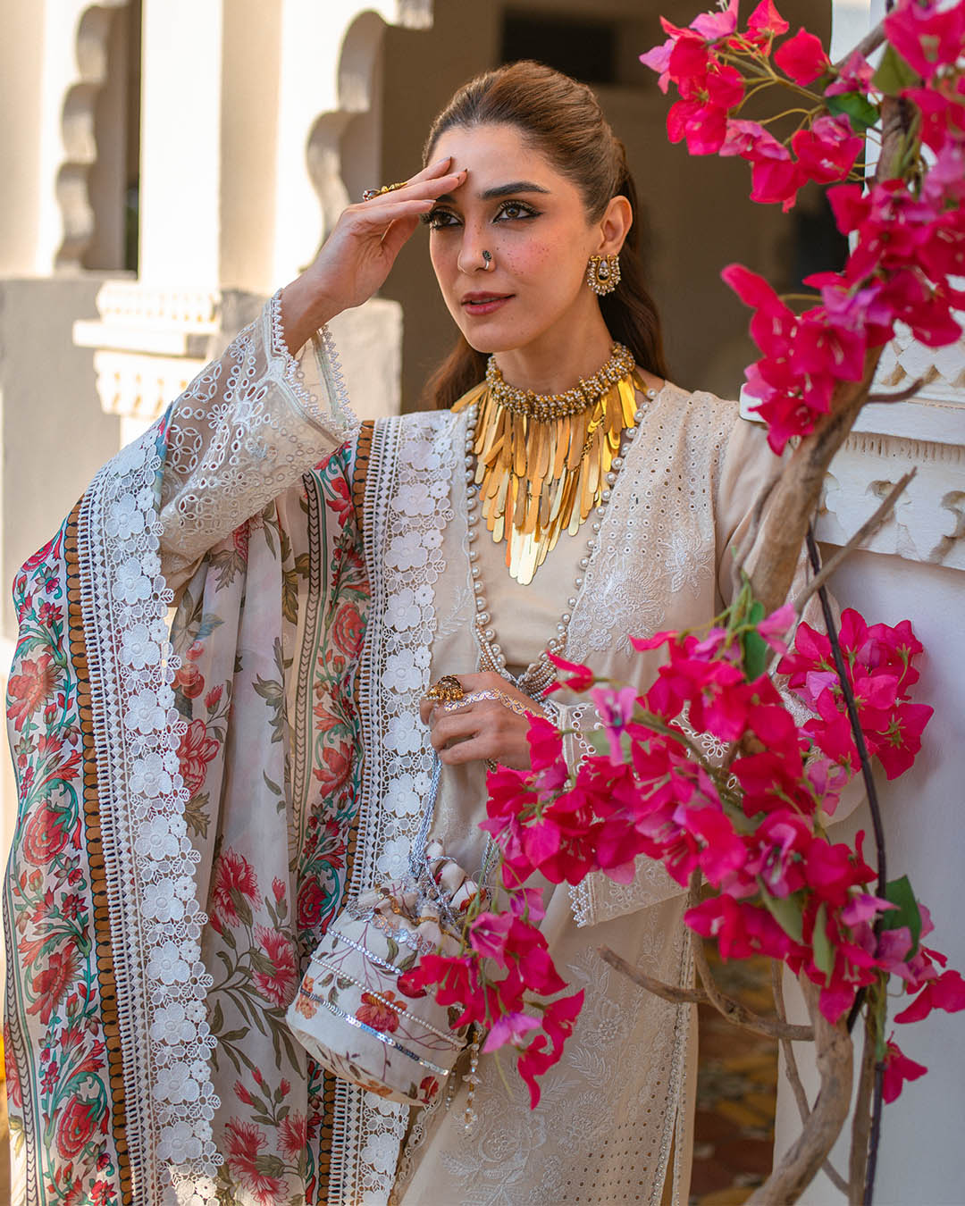 Sajna Luxury Festive Lawn'25 D#09 (Esme)