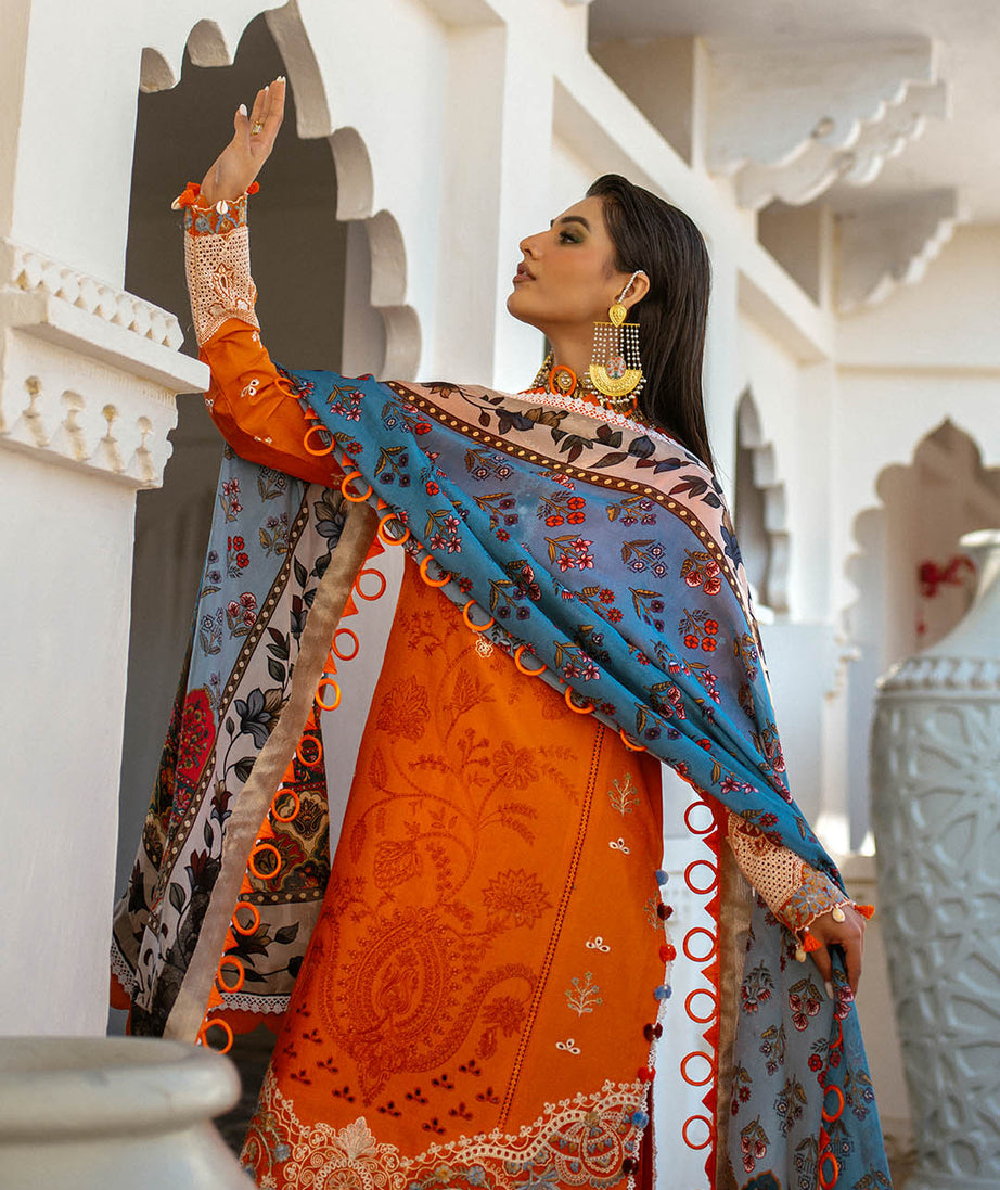 Sajna Luxury Festive Lawn'25 D#06 (Bella)