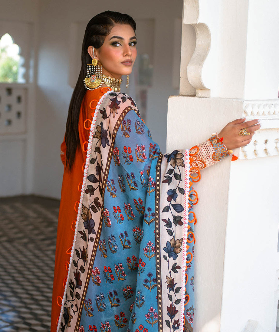 Sajna Luxury Festive Lawn'25 D#06 (Bella)