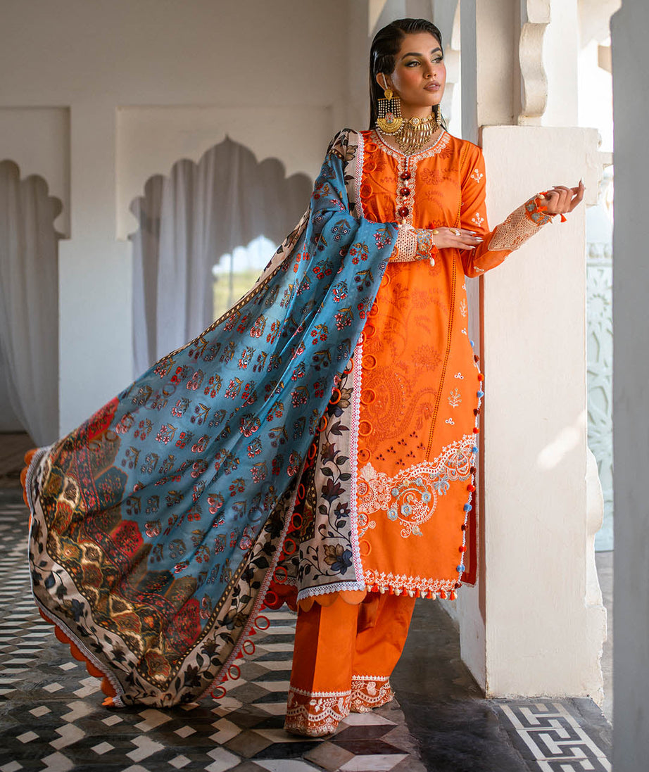 Sajna Luxury Festive Lawn'25 D#06 (Bella)