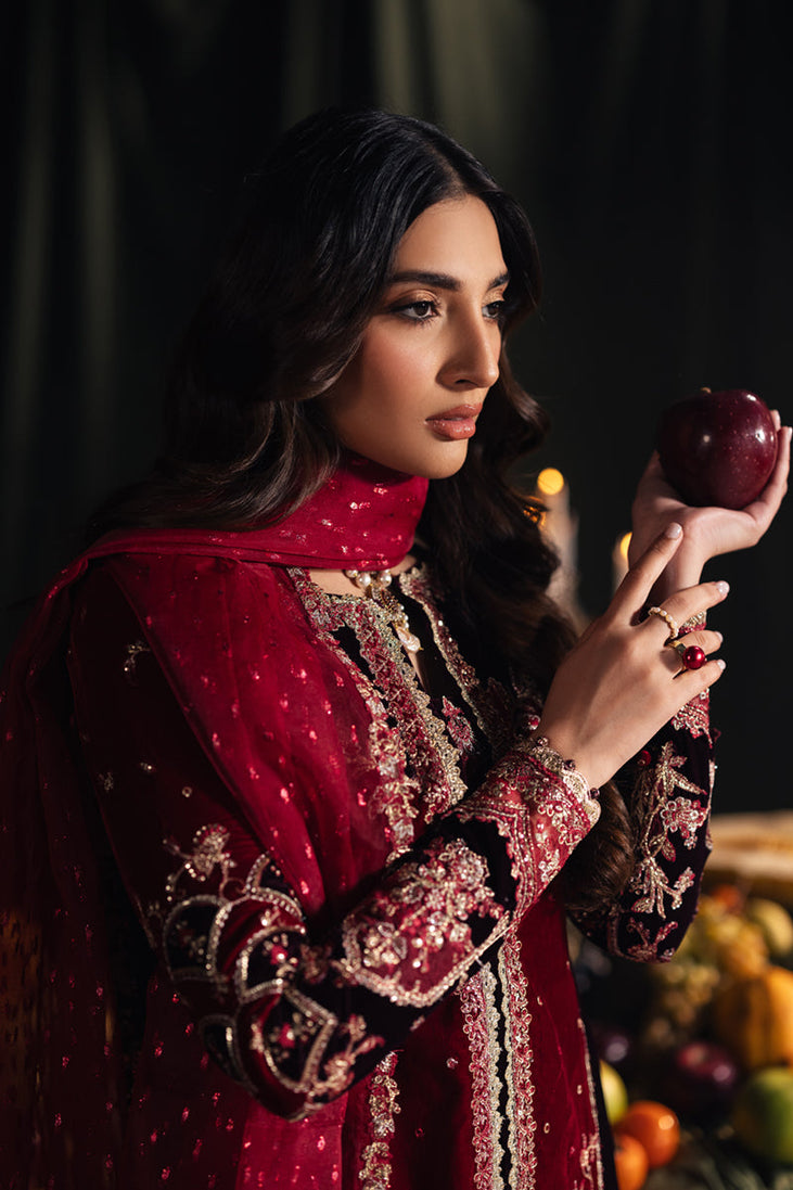 Qalamqar velvet Edit'24 BK-04 KESIA