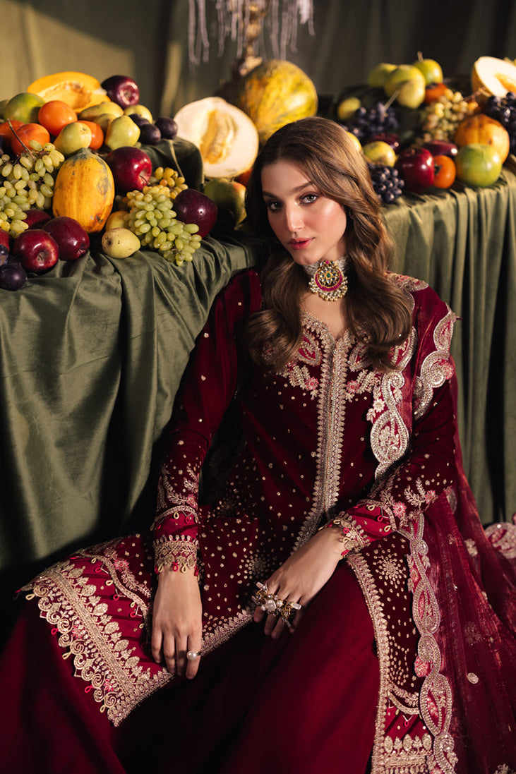 Qalamqar velvet Edit'24 BK-02 AMARA