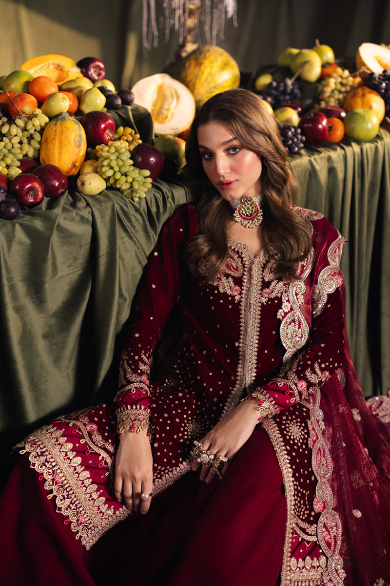 Qalamqar velvet Edit'24 BK-02 AMARA