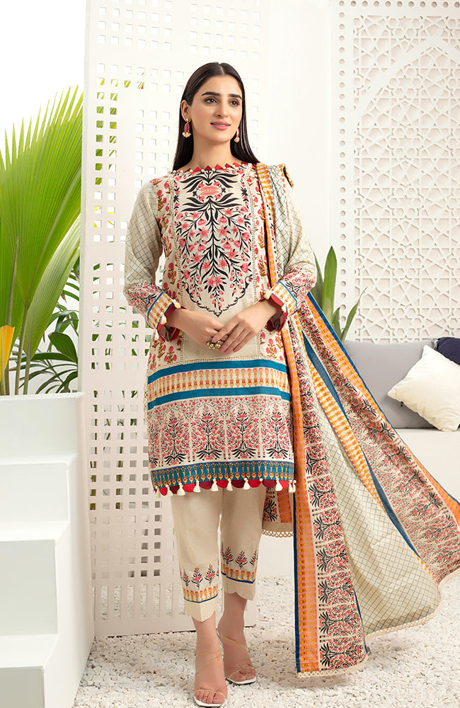 Al Zohaib Monsoon Lawn'22 D#7051 Lemon