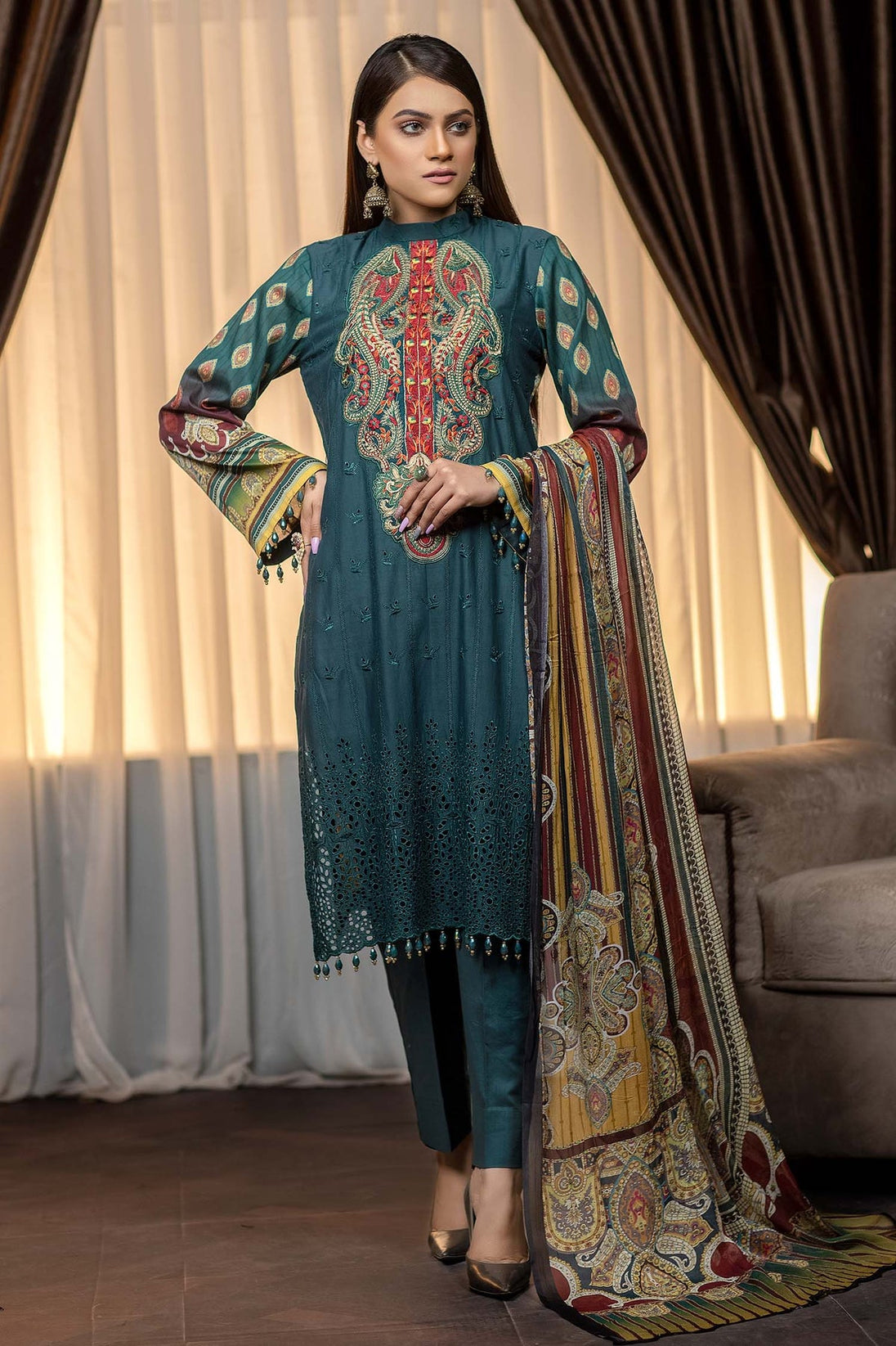 Zebaish Rang-e-Bahar Emb Lawn'22 D#1