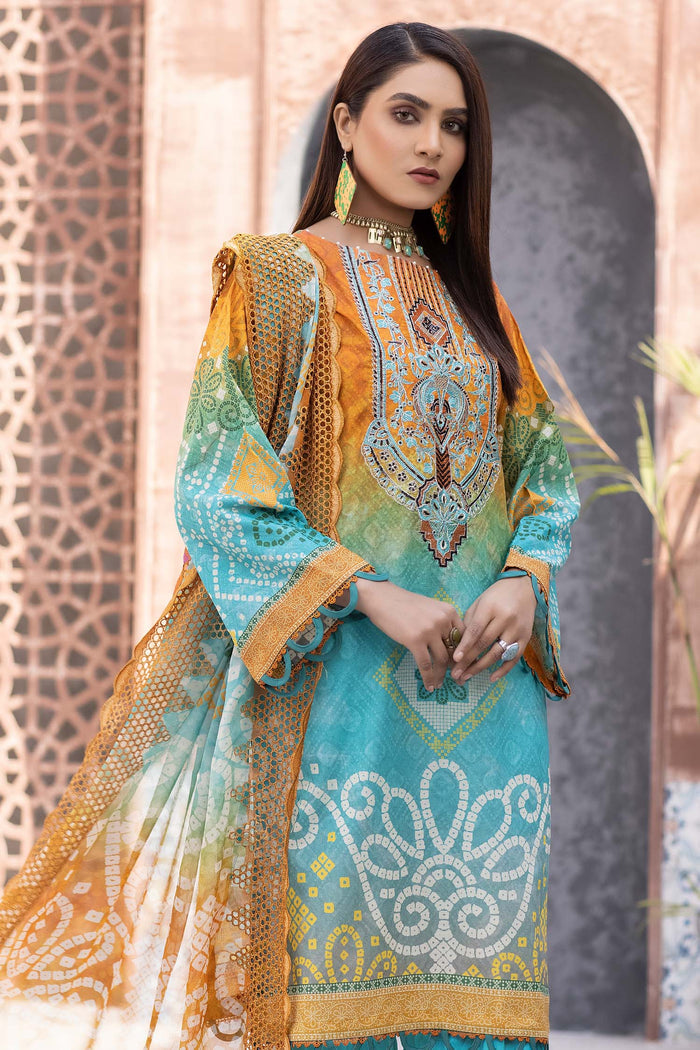 Zebaish Chunri Emb Lawn`22 D#09