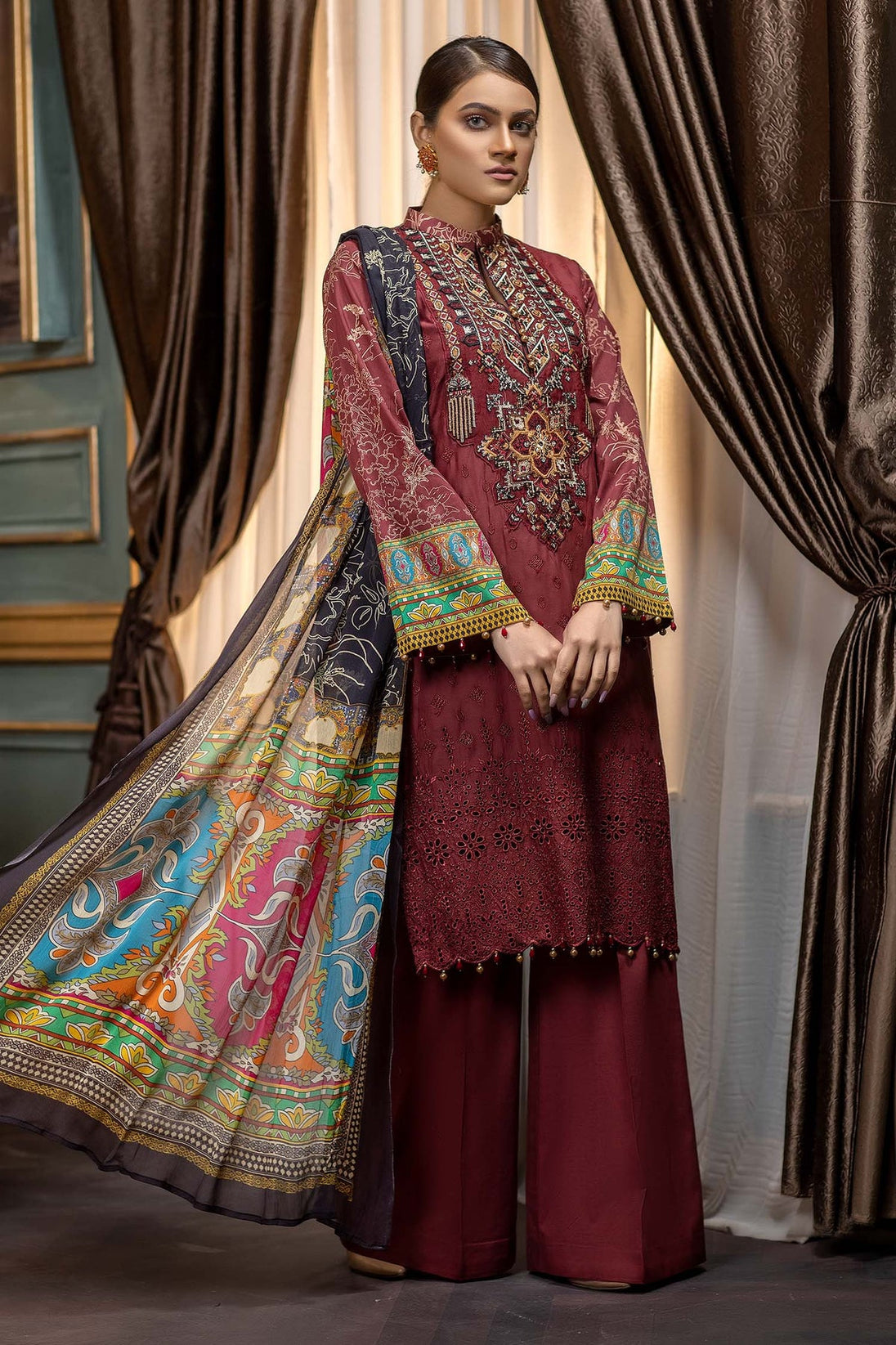 Zebaish Rang-e-Bahar Emb Lawn'22 D#6