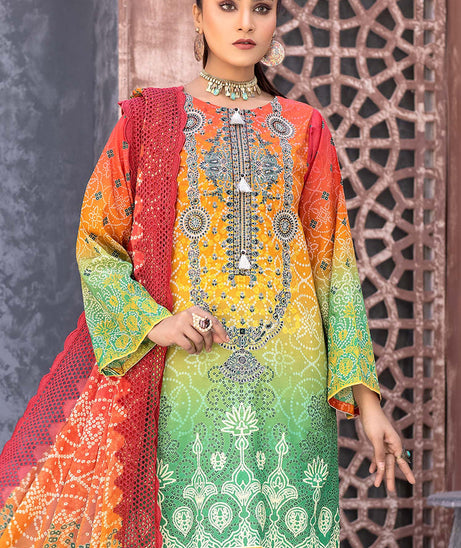 Zebaish Chunri Emb Lawn`22 D#01
