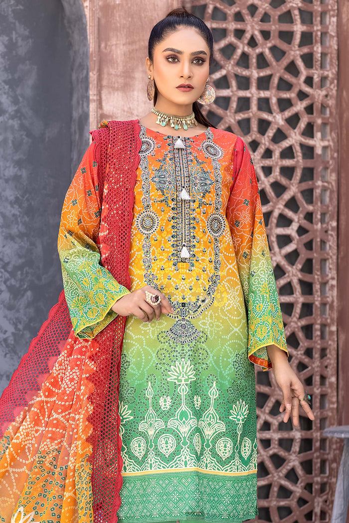 Zebaish Chunri Emb Lawn`22 D#01