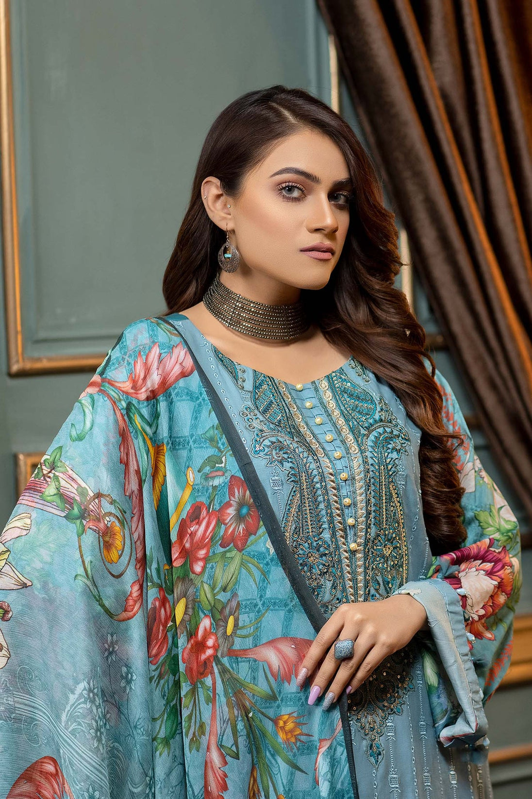 Zebaish Rang-e-Bahar Emb Lawn'22 D#10