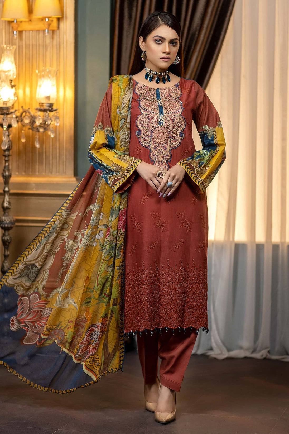 Zebaish Rang-e-Bahar Emb Lawn'22 D#2