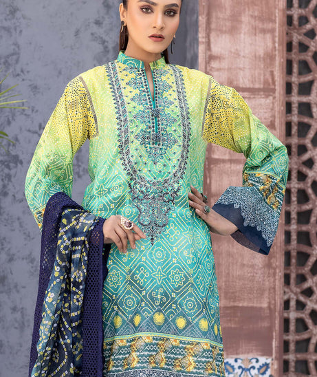 Zebaish Chunri Emb Lawn`22 D#02