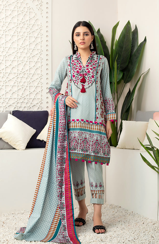 Al Zohaib Monsoon Lawn'22 D#7051 Grey